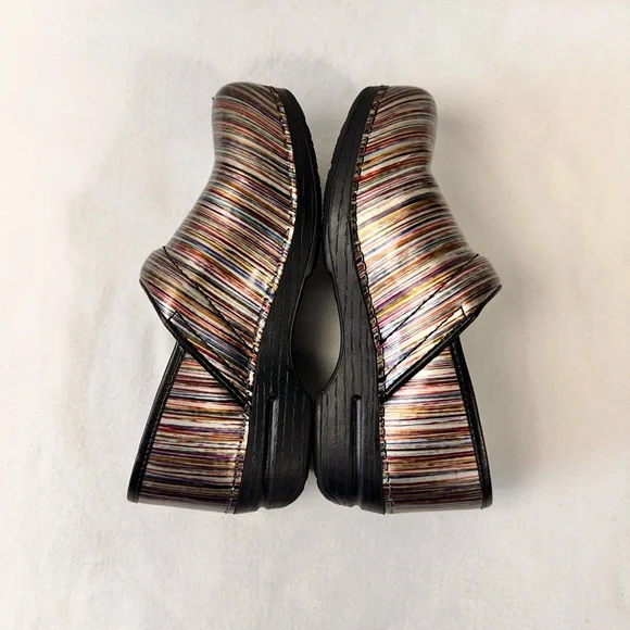 Dansko Women's Clogs Size 39 8.5 Professional Shoes Multicolor Leather Comfort - Picture 5 of 11